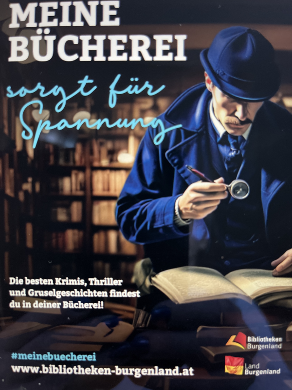 Imagekampagne Plakat "Meine Bücherei sorgt für Spannung"